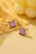 Square-cut glitter Stone Stud Earring | 80E62708