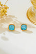 Cushion-Cut Aqua Fuchsia  Shimmer Stud Earring | 80E62710