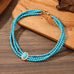 Bohemian Multi Strand Turquoise Bead Necklace | 40NK9759