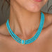 Bohemian Multi Strand Turquoise Bead Necklace | 40NK9759