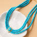 Bohemian Multi Strand Turquoise Bead Necklace | 40NK9759
