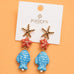 Under the Sea Ceramic Fish & Starfish Drop Earrings | 40E538