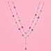 18K STAINLESS STEEL LAYERED Y NECKLACE SET | 40NK9760