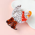 Western Chicken on Cowboy Boot Hair Claw Clip | 40H1162