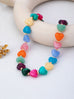 Multi-Color Resin Heart Bead Necklace | 80N93443