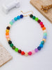 Rainbow Marbled Resin Bead Necklace | 80N93447