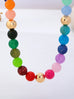 Rainbow Marbled Resin Bead Necklace | 80N93447