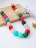 Vintage-Inspired Multi Marbled Resin Necklace | 80N93441