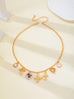 Vintage-Inspired Flower Pearl Cross Heart Charm Necklace | 80N93477