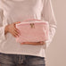 CORDUROY COSMETIC MAKEUP POUCH BAG | 40P635