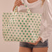 Large Striped Vinyl Tote Bags | 40P636
