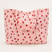 Strawberry Print Corduroy Shoulder Tote Bag | 40P639