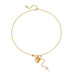 18K STAINLESS STEEL GOLD & CROSS Y NECKLACE | 40NK9762