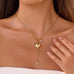 18K STAINLESS STEEL GOLD & CROSS Y NECKLACE | 40NK9762
