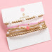 MULTI BALL PEARL BEAD CROSS STRETCHABLE BRACELET | 40B5271