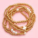 MULTI BALL PEARL BEAD CROSS STRETCHABLE BRACELET | 40B5271