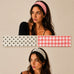 Red Gingham & Black Polka Dot Headband 2-pc Set| 40HWP604