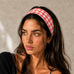 Red Gingham & Black Polka Dot Headband 2-pc Set| 40HWP604-Pack 2