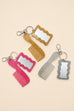 GLITTER HAIR COMB MIRROR BAG CHARM KEY CHAIN | 40KC189