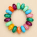 Chunky Resin Rondelle Beaded Stretch Bracelet | 40B5287