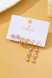 White Opal Crystal Huggie Earring Trio Set | 80E62868