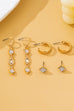White Opal Crystal Huggie Earring Trio Set | 80E62868