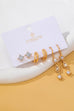 White Opal Crystal Huggie Earring Trio Set | 80E62868