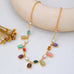 Multi-Color Oval Cat's Eye & Crystal Necklace | 80N93581