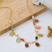 Multi-Color Oval Cat's Eye & Crystal Necklace | 80N93581