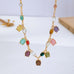 Multi-Color Oval Cat's Eye & Crystal Necklace | 80N93581