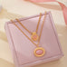 Double Layer Dusty Rose Stone Necklace Set | 80N93576