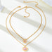 Double Layer Dusty Rose Stone Necklace Set | 80N93576