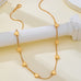 Dainty Gold Puffy Heart Station Necklace | 80N93588