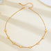 Dainty Gold Puffy Heart Station Necklace | 80N93588