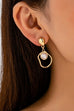 Abstract Molten Gold Pearl Drop Earrings | 80E62955