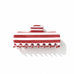 RETRO STRIPED RECTANGULAR HAIR CLAW CLIP | 40H1188