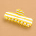 RETRO STRIPED RECTANGULAR HAIR CLAW CLIP | 40H1188