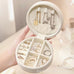 ROUND JEWELRY ORGANIZER TRAVEL BOX CASE | 40P643
