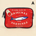 Sardine Tin Graphic Clear Cosmetic Travel Pouch Bag | 40P658