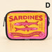 Sardine Tin Graphic Clear Cosmetic Travel Pouch Bag | 40P658