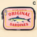 Sardine Tin Graphic Clear Cosmetic Travel Pouch Bag | 40P658