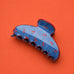 Denim Bow Print Oval Hair Claw Clip | 40H1193