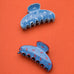 Denim Bow Print Oval Hair Claw Clip | 40H1193
