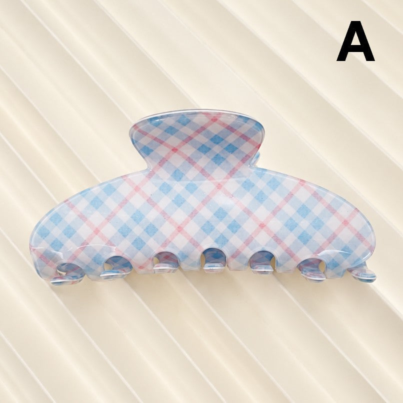 Pastel Plaid & Gingham Hair Claw Clip | 40H1194