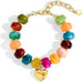 Colorful Resin Beaded Heart Charm Bracelet | 40B5273