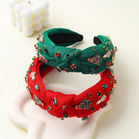 CHRISTMAS TREE RHINESTONE HAIR BAND HEADBAND | 40HB210