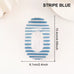Scalloped Edge Floral and Stripe Flat Hair Claw Clip|40H1201