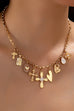 Vintage Gold Cross & Heart Charm Necklace | 80N93637