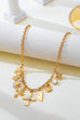 Vintage Gold Cross & Heart Charm Necklace | 80N93637