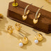 Cherry & Pearl Charm Trio Hoop Earring Set | 80E63109